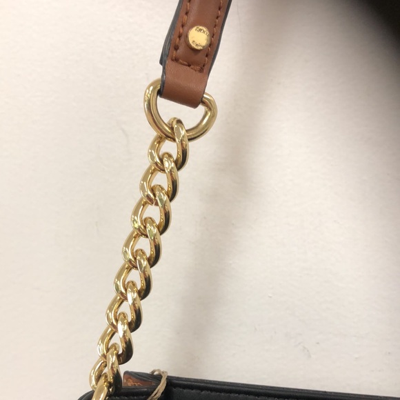 CK Black & Beige Monogram Messenger Sling Bag - Picture 14 of 16